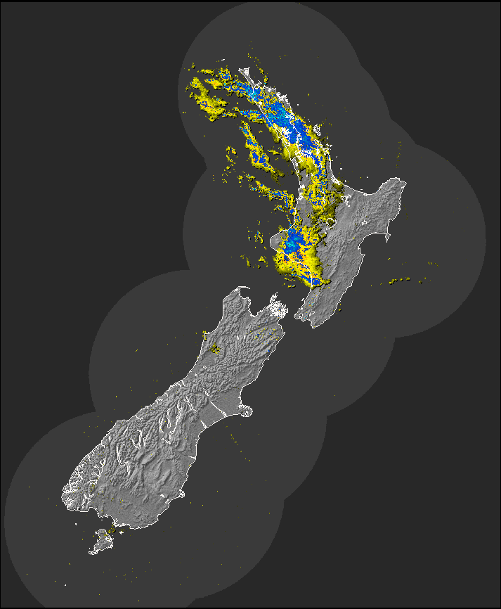 Latest 24 hours NZ rain radar for 8:05pm on Tue 28 May 2024