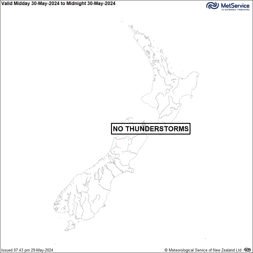 Thunderstorm Outlook for New Zealand